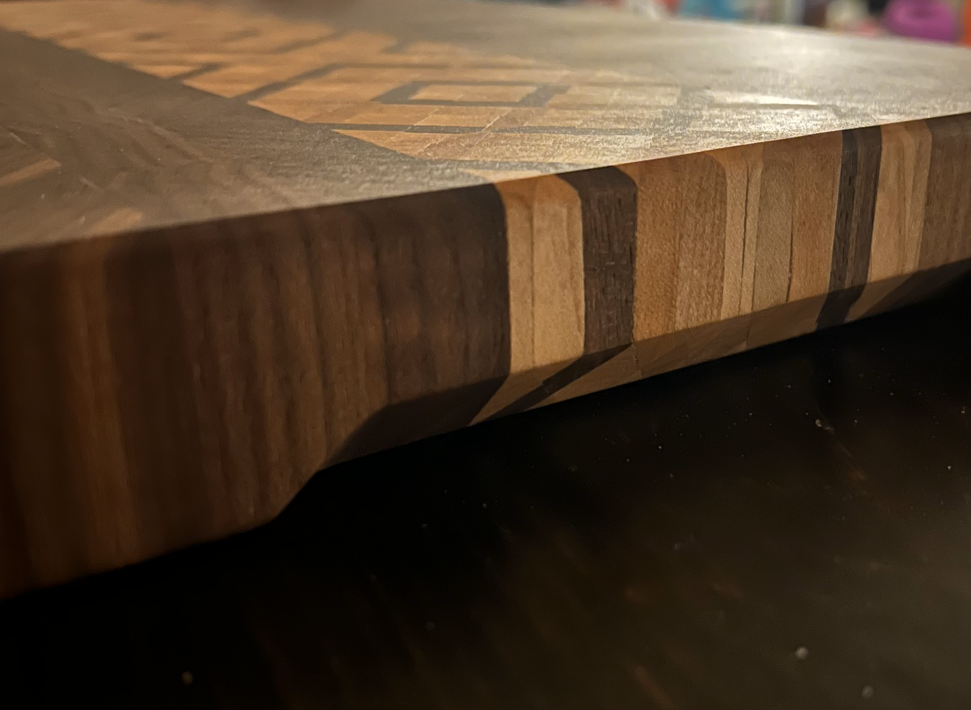 St. Patrick's Day end grain cutting board Celtic Knot