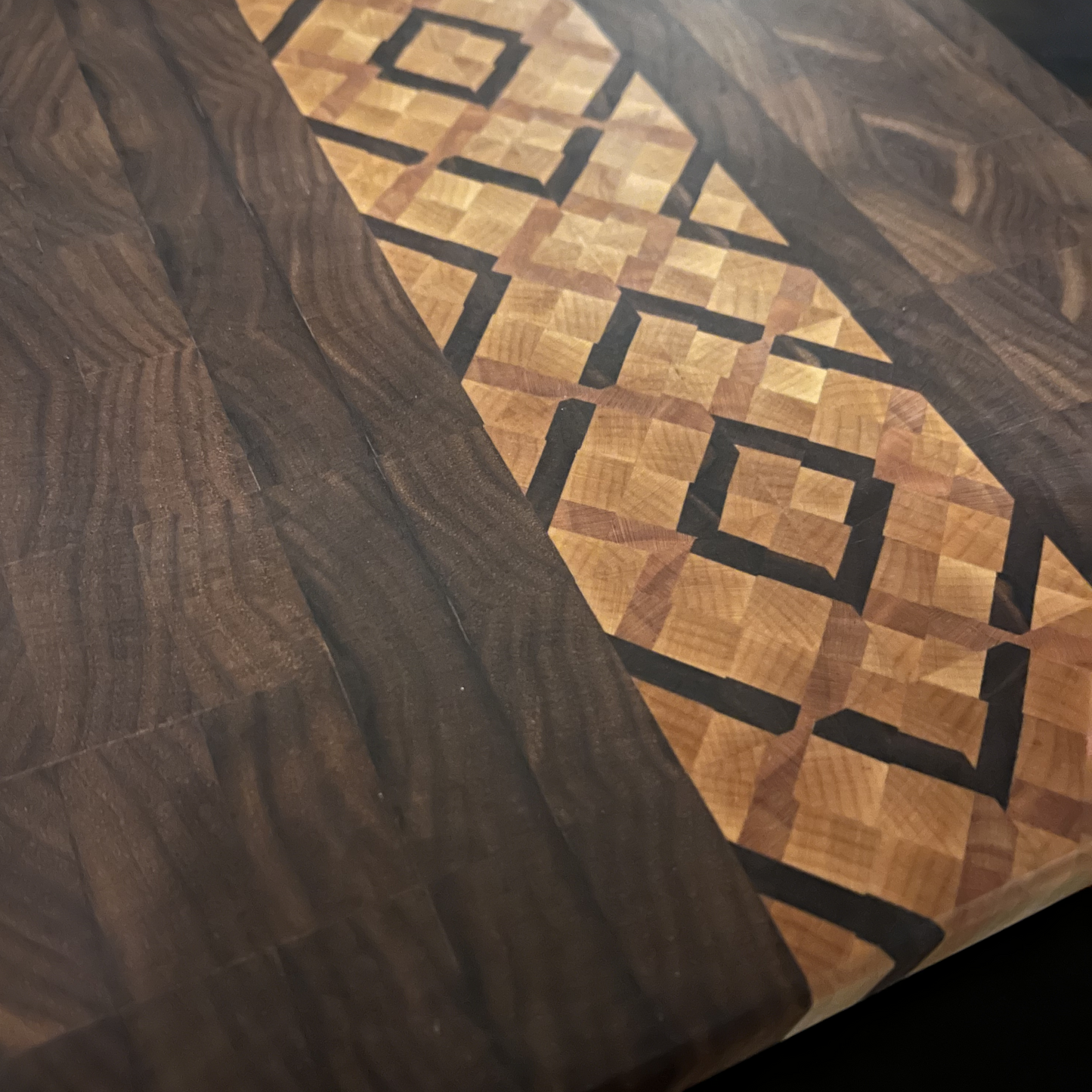 St. Patrick's Day end grain cutting board Celtic Knot