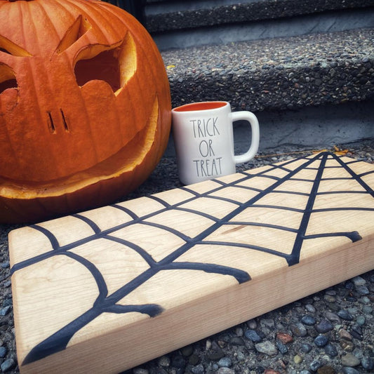 Spider Web Face Grain Cutting Board